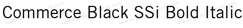 Commerce Black SSi Bold Italic字体转换
